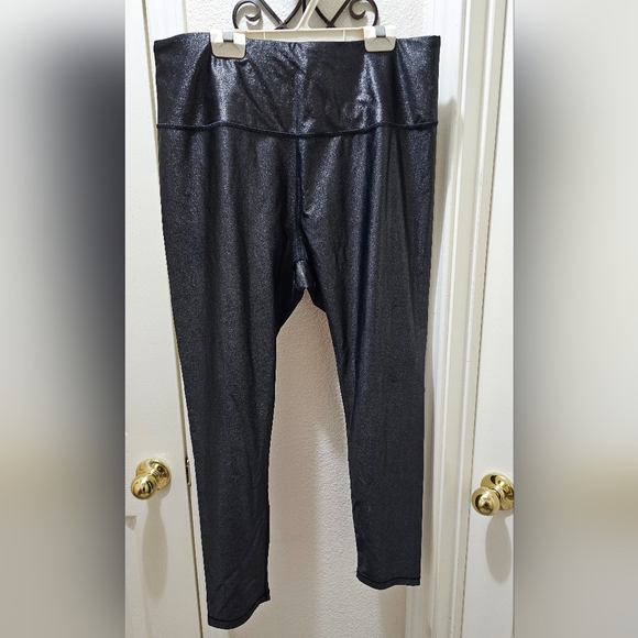 Alia Pants - Calia Womens Metallic Gray Dark Pewter 7/8 Leggings Size Large NWOT